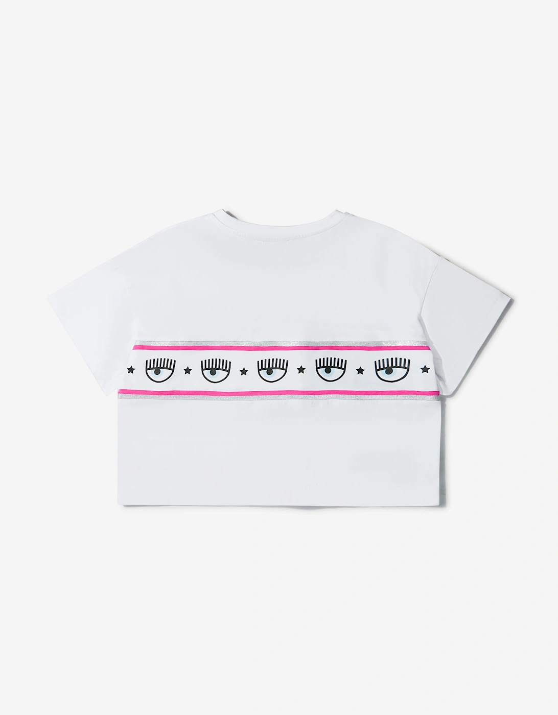 Girls Cotton Jersey Cropped Logo T-Shirt