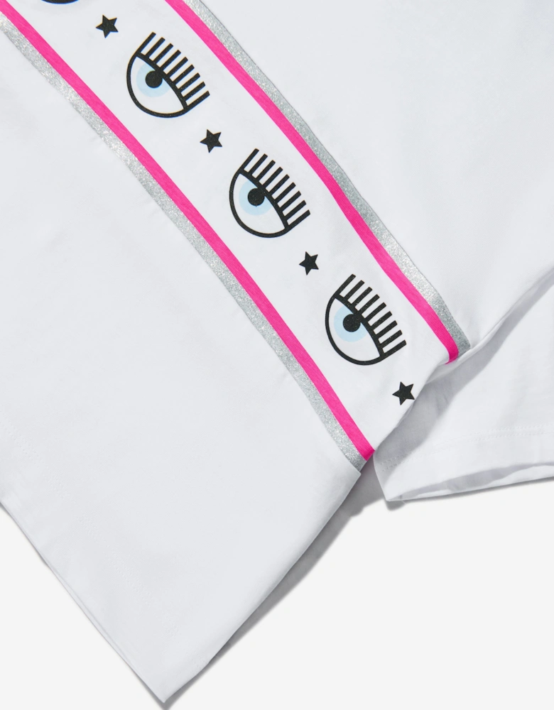 Girls Cotton Jersey Cropped Logo T-Shirt