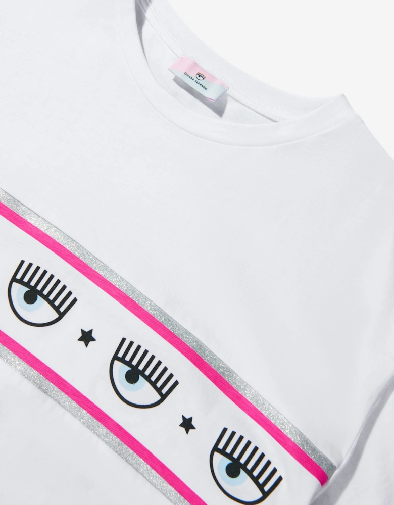 Girls Cotton Jersey Cropped Logo T-Shirt
