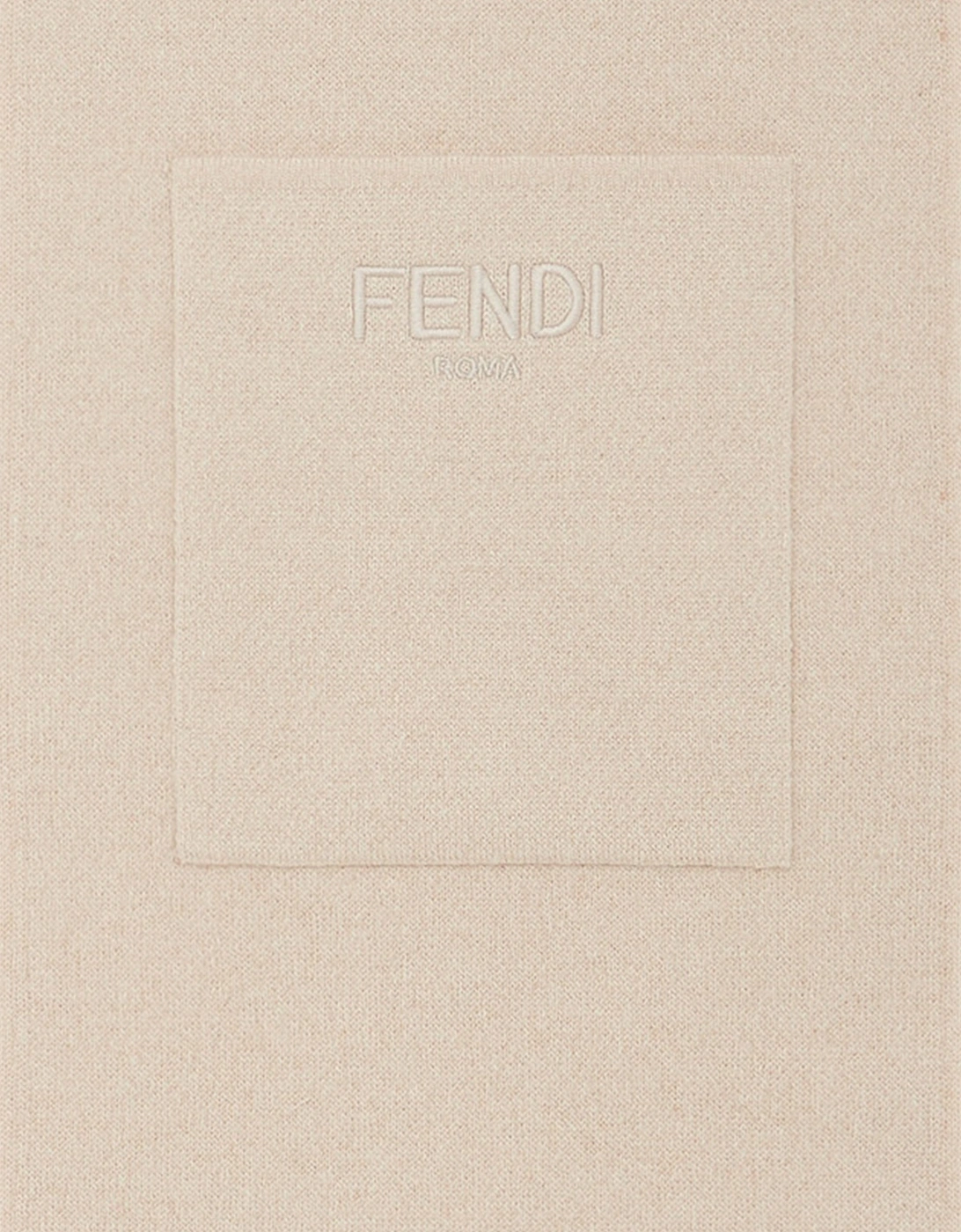 Kids Wool FF Reversible Scarf in Beige