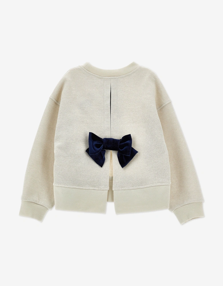 Girls Minnie Mouse Sweatshirt in Beige
