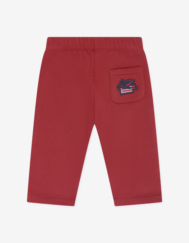 Baby Boys Pegaso Logo Joggers in Red