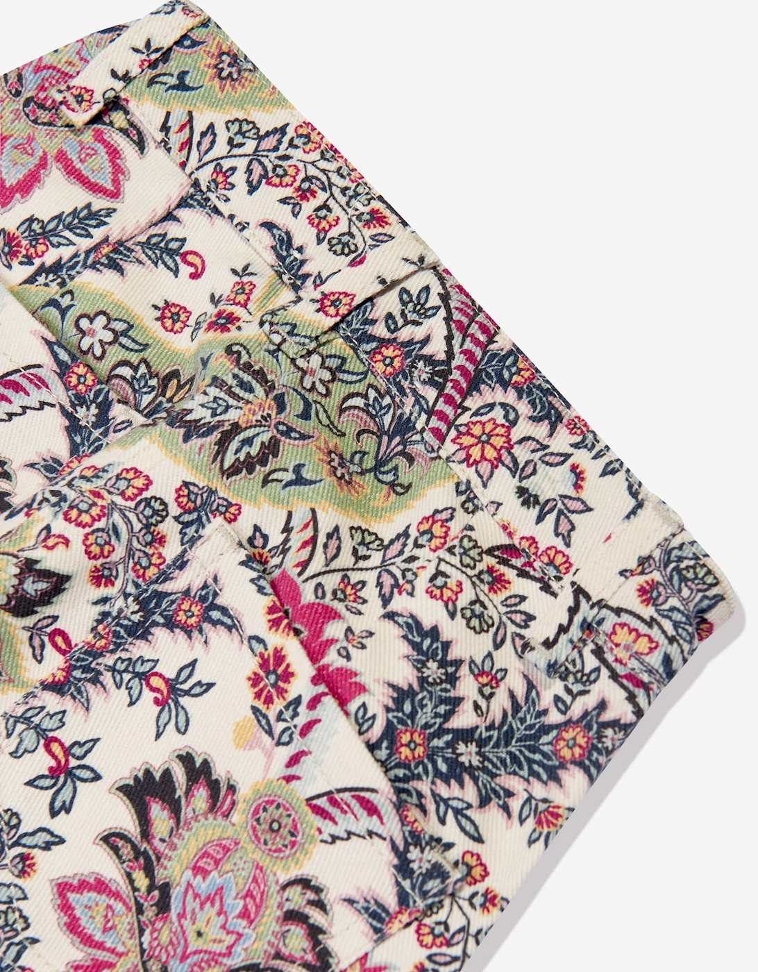 Girls Paisley Print Trousers in Ivory