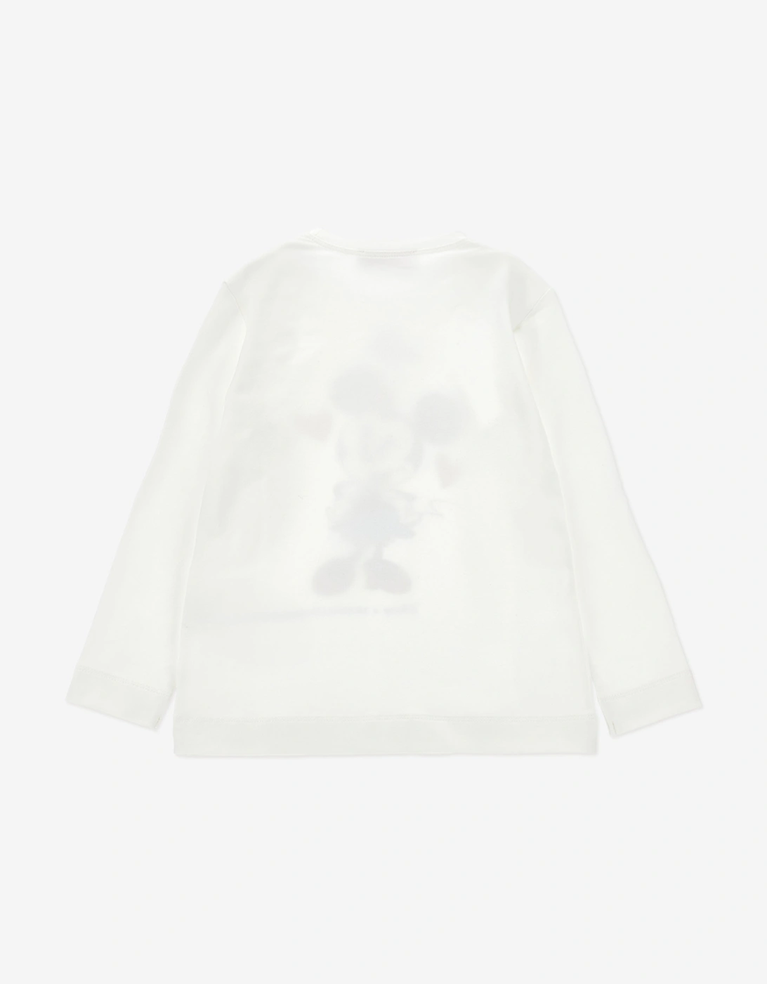 Girls Long Sleeve Diamante Minnie T-Shirt in Ivory
