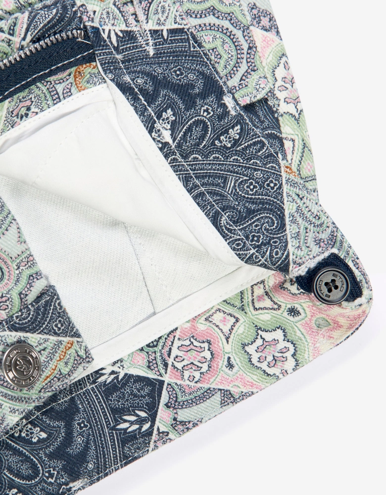 Girls Paisley Trousers in Blue
