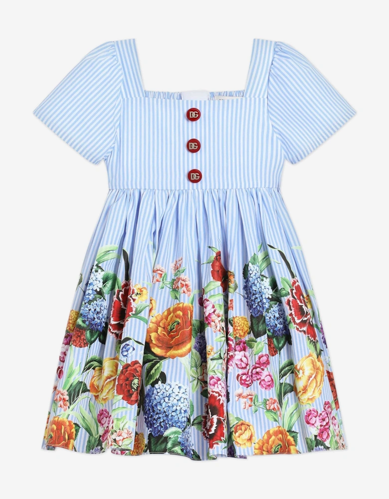 Baby Girls Floral Print Dress Set in Multicolour