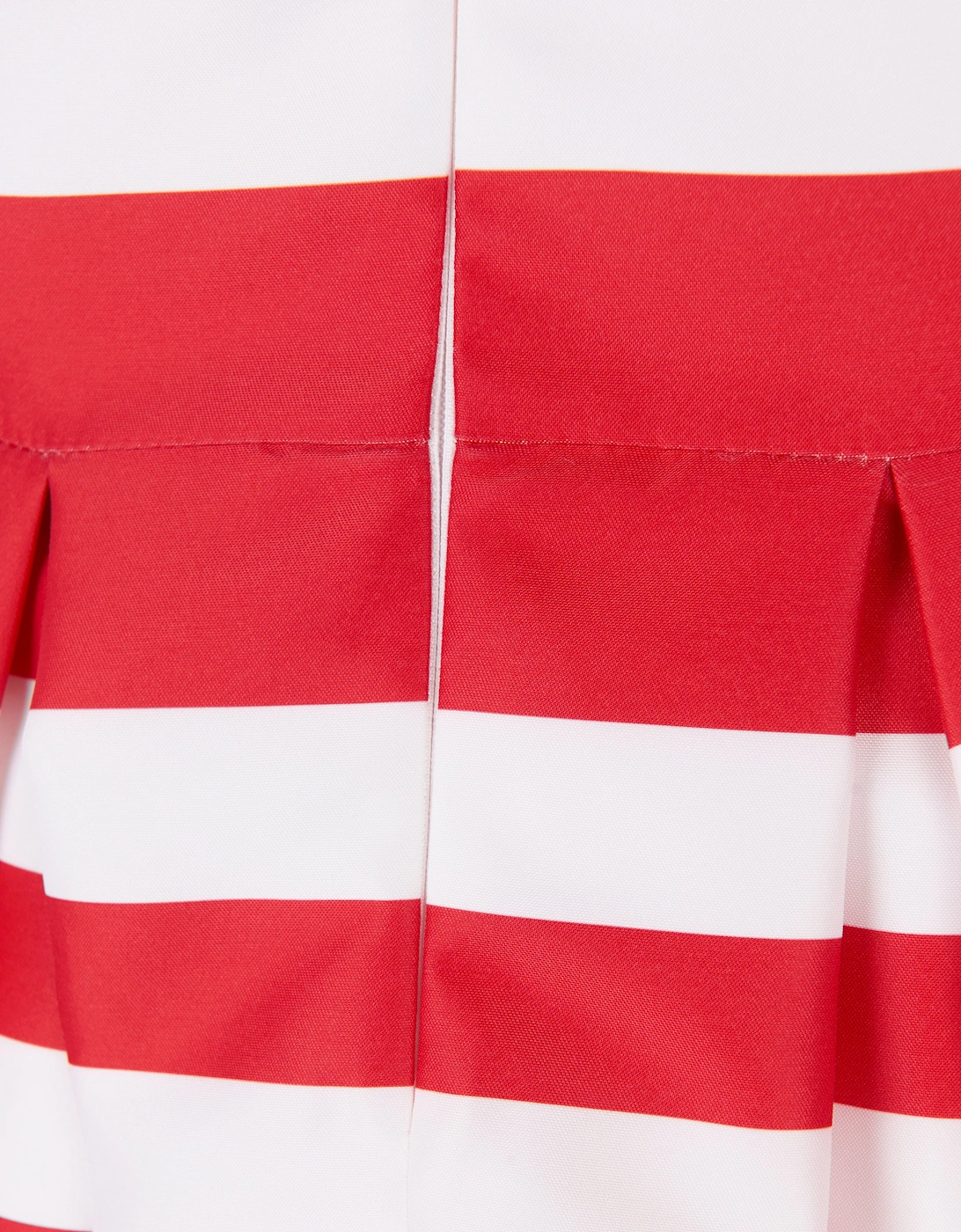 Girls Striped Classic Dress in Red