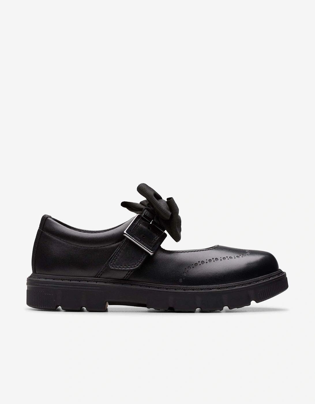 Girls Leather Lorcam Jane Shoes in Black, 5 of 4
