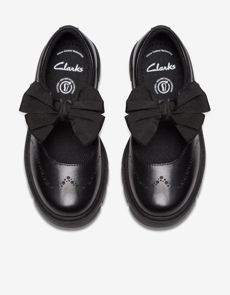 Girls Leather Lorcam Jane Shoes in Black