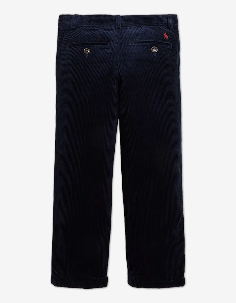 Boys Corduroy Bedford Trousers in Navy