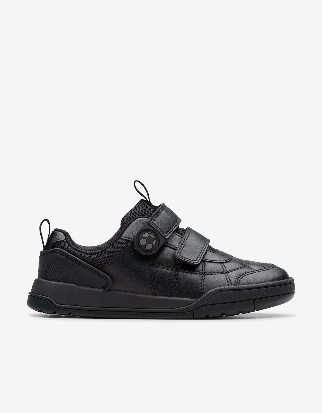 Boys Leather Laser Cross Trainers in Black, 5 of 4