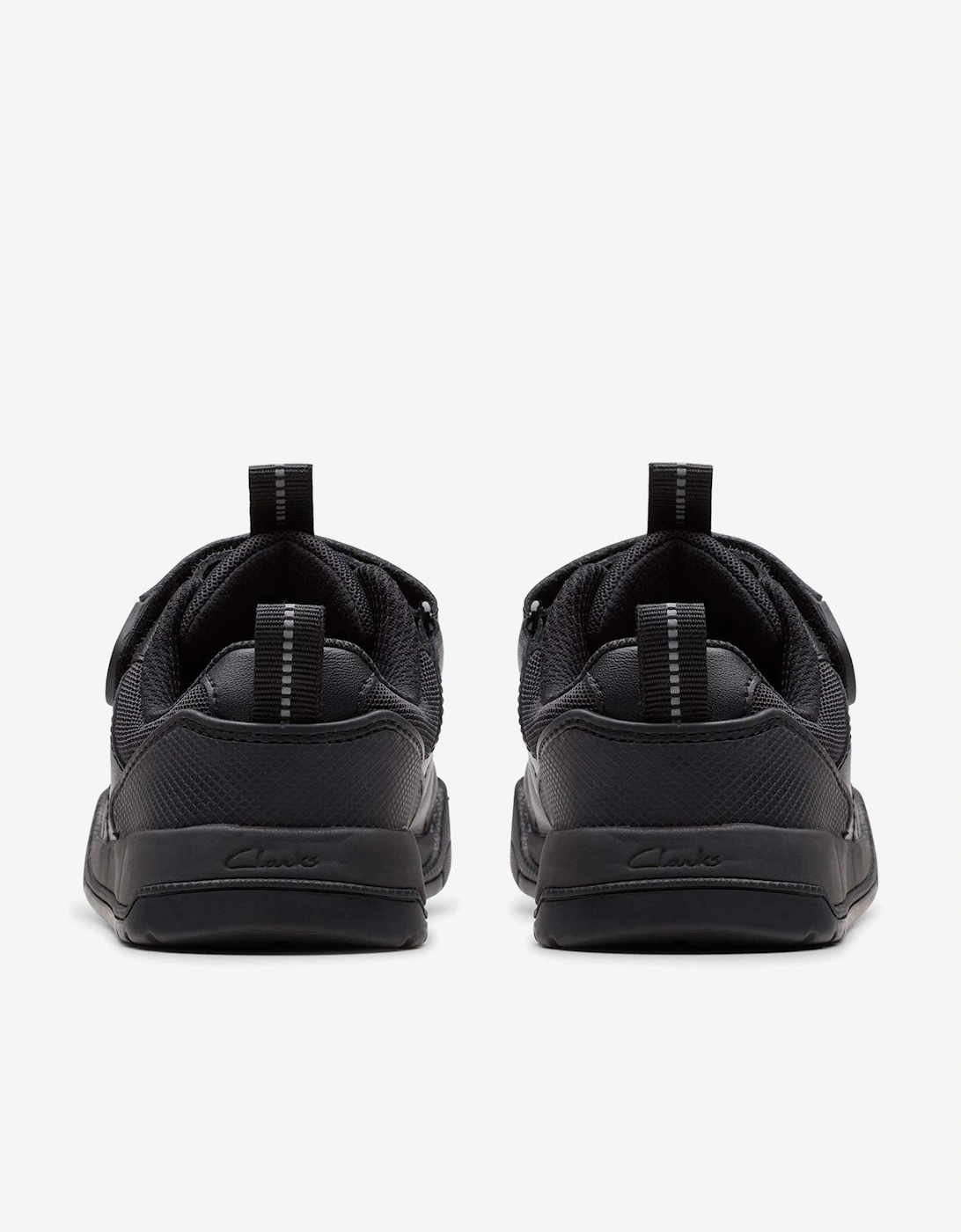 Boys Leather Laser Cross Trainers in Black