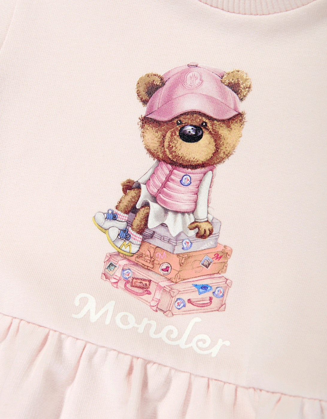 Baby Girls Bear Sweater Dress in Pink