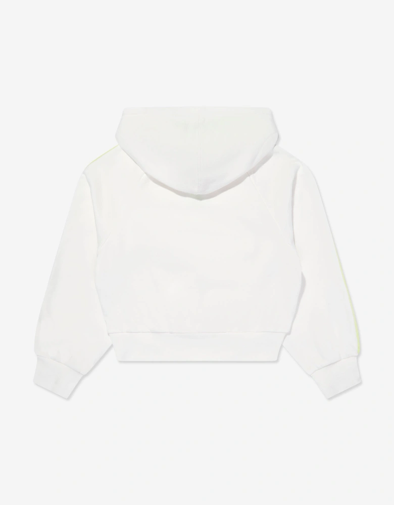 Girls Half Zip Boxy Utility Hoodie in Ivory
