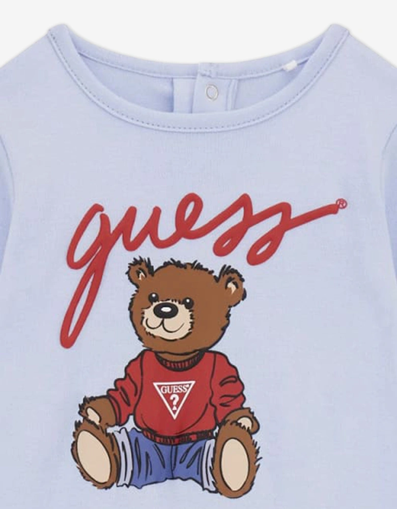 Baby Boys Teddy Bear Babygrow in Blue