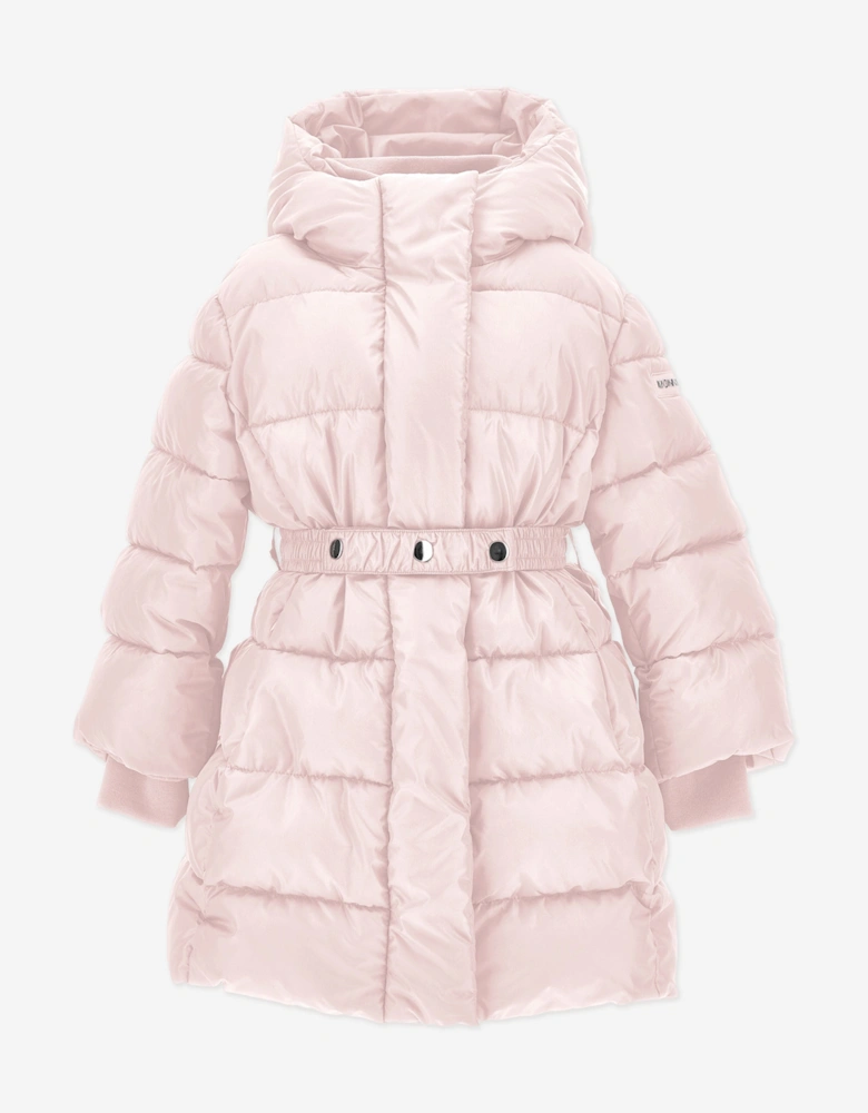 Girls Down Padded Puffer Coat in Pink