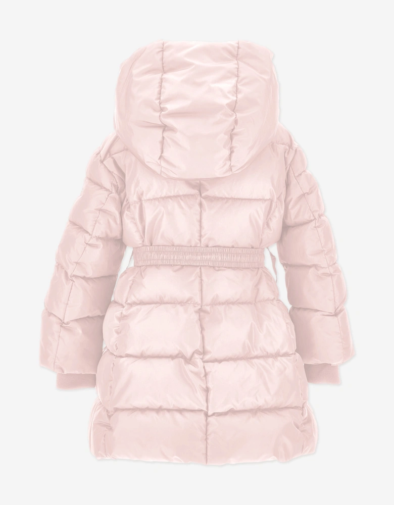 Girls Down Padded Puffer Coat in Pink