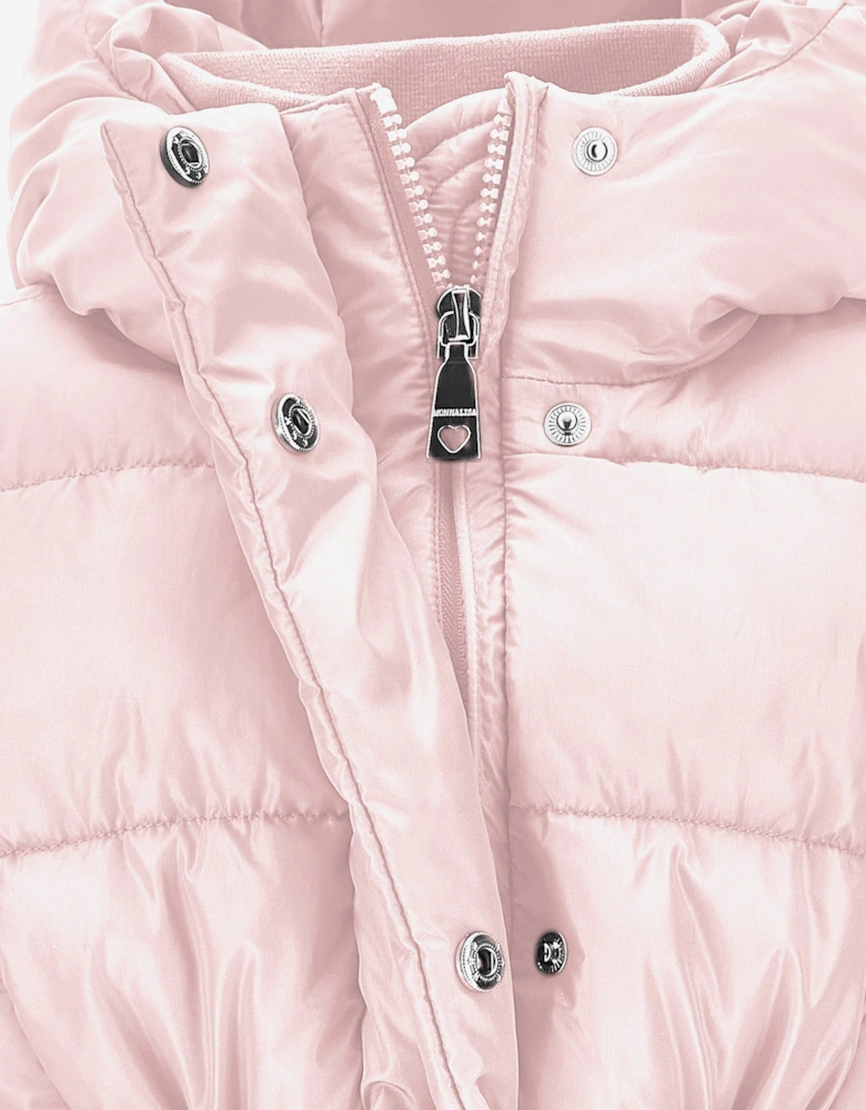 Girls Down Padded Puffer Coat in Pink