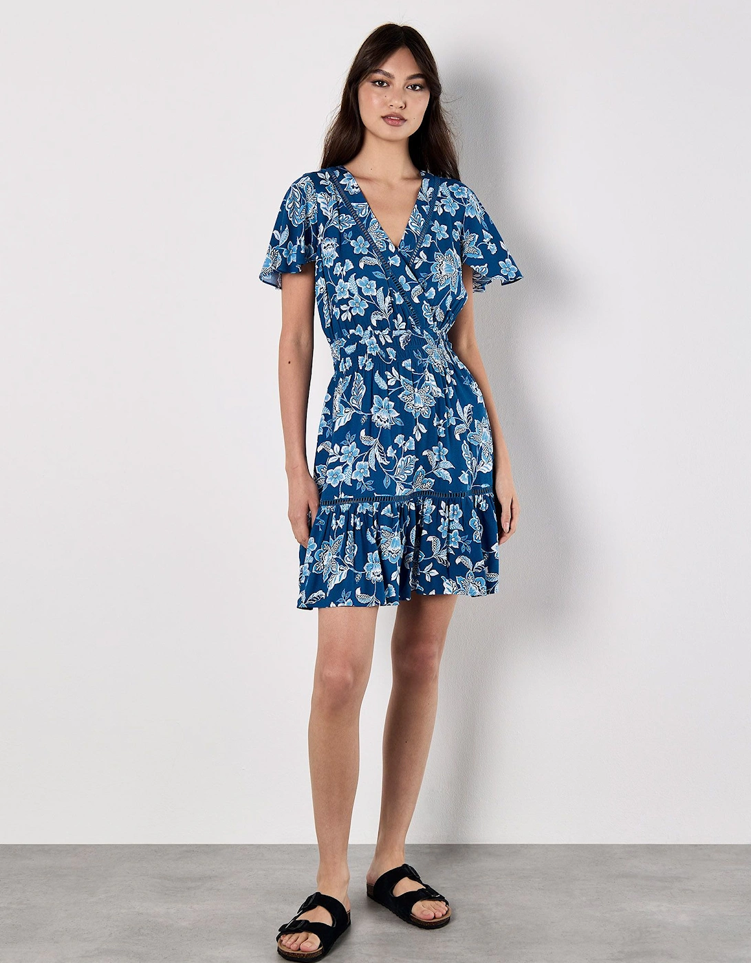 Sarasa Floral Wrap Mini Dress, 2 of 1