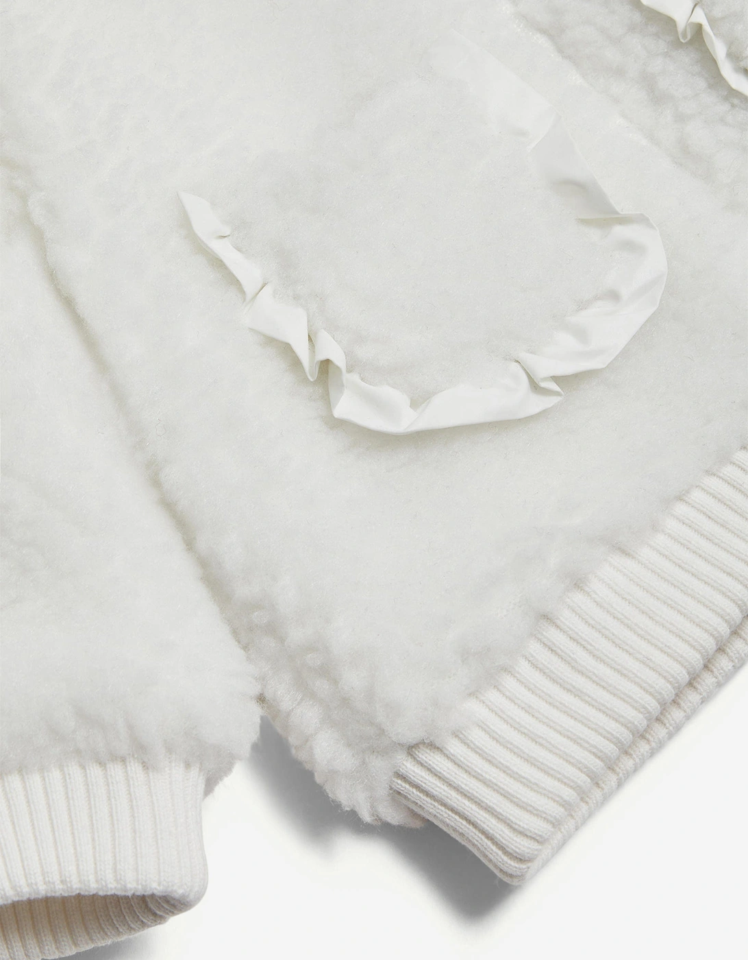 Baby Girls Zip Up Cardigan in White