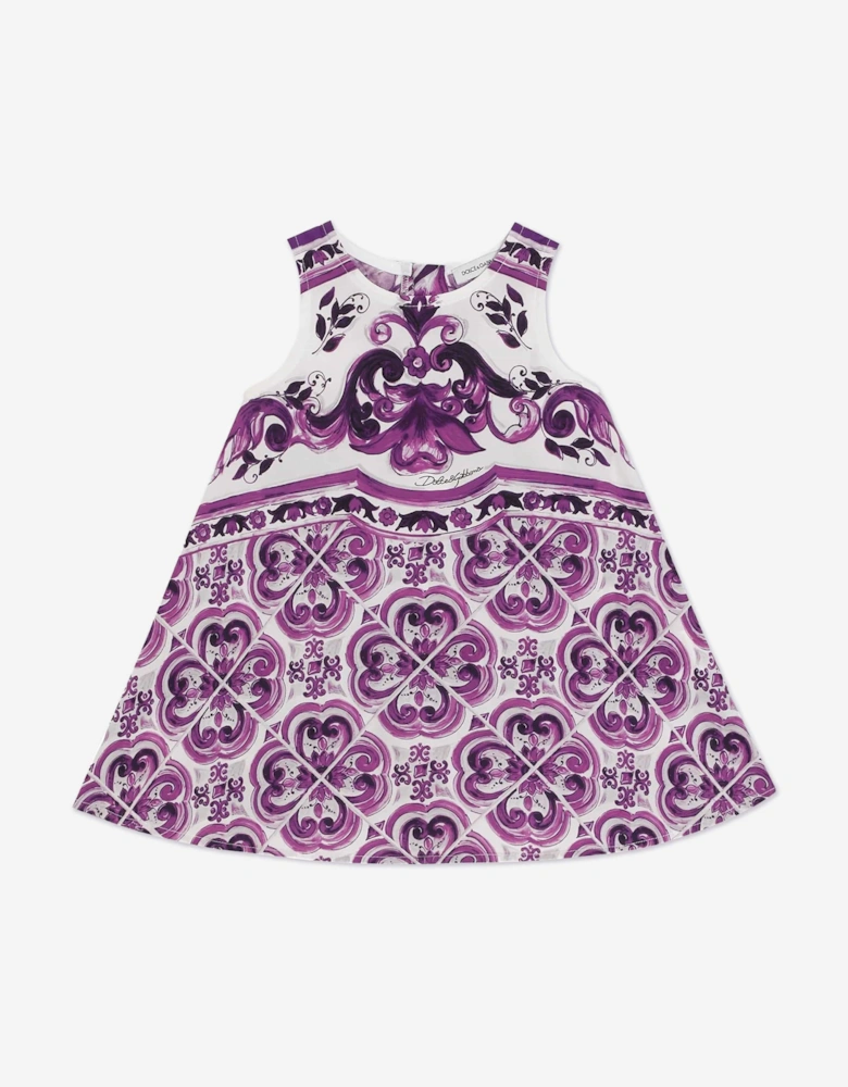 Baby Girls Majolica Dress with Knickers in Purple