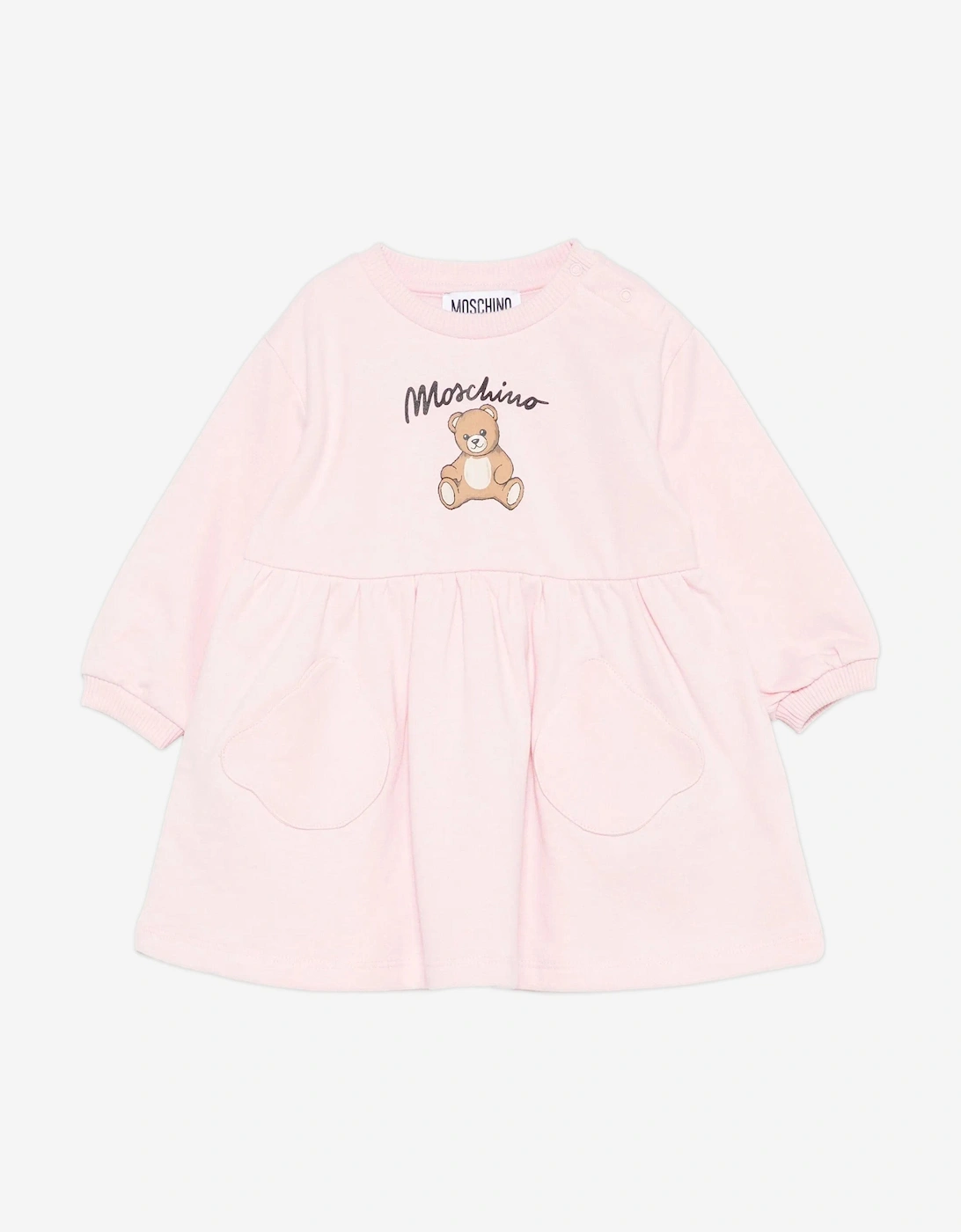 Baby Girls Teddy Bear Sweater Dress in Pink, 4 of 3