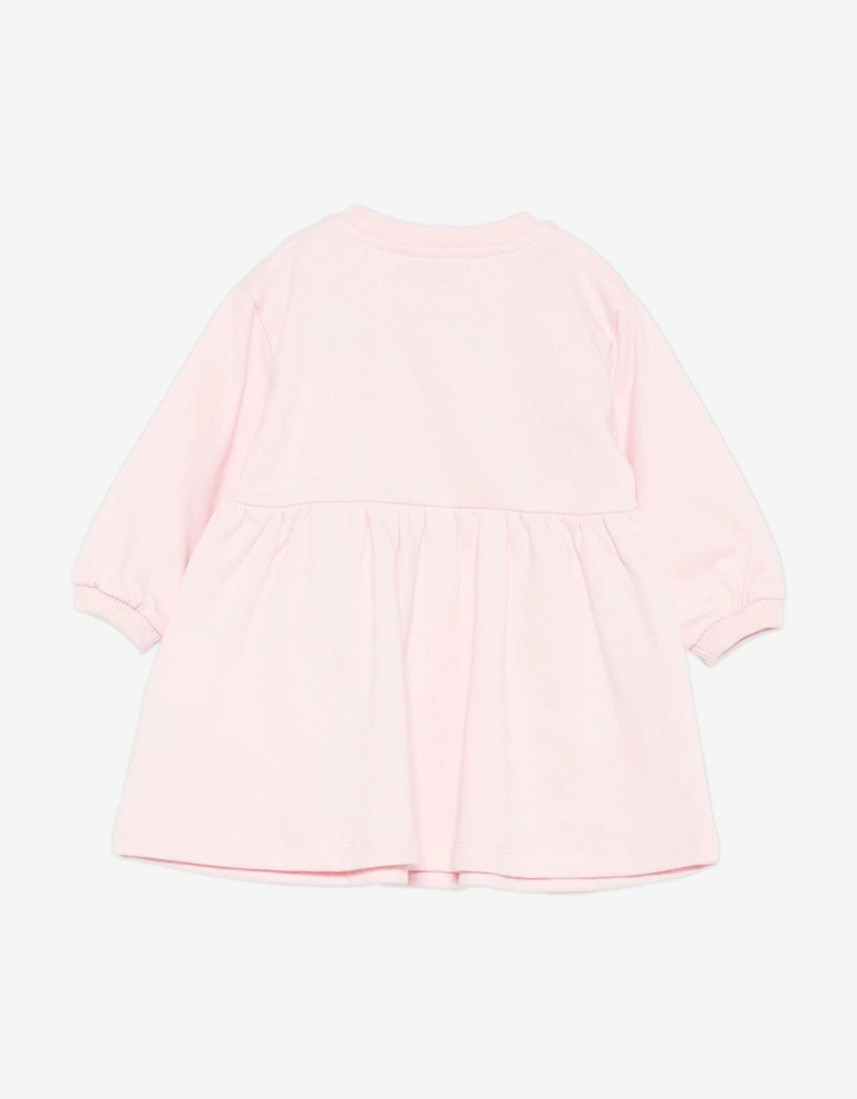 Baby Girls Teddy Bear Sweater Dress in Pink