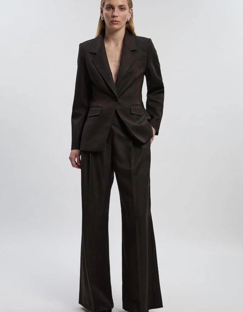 Tailored Marl Wide Leg Trouser