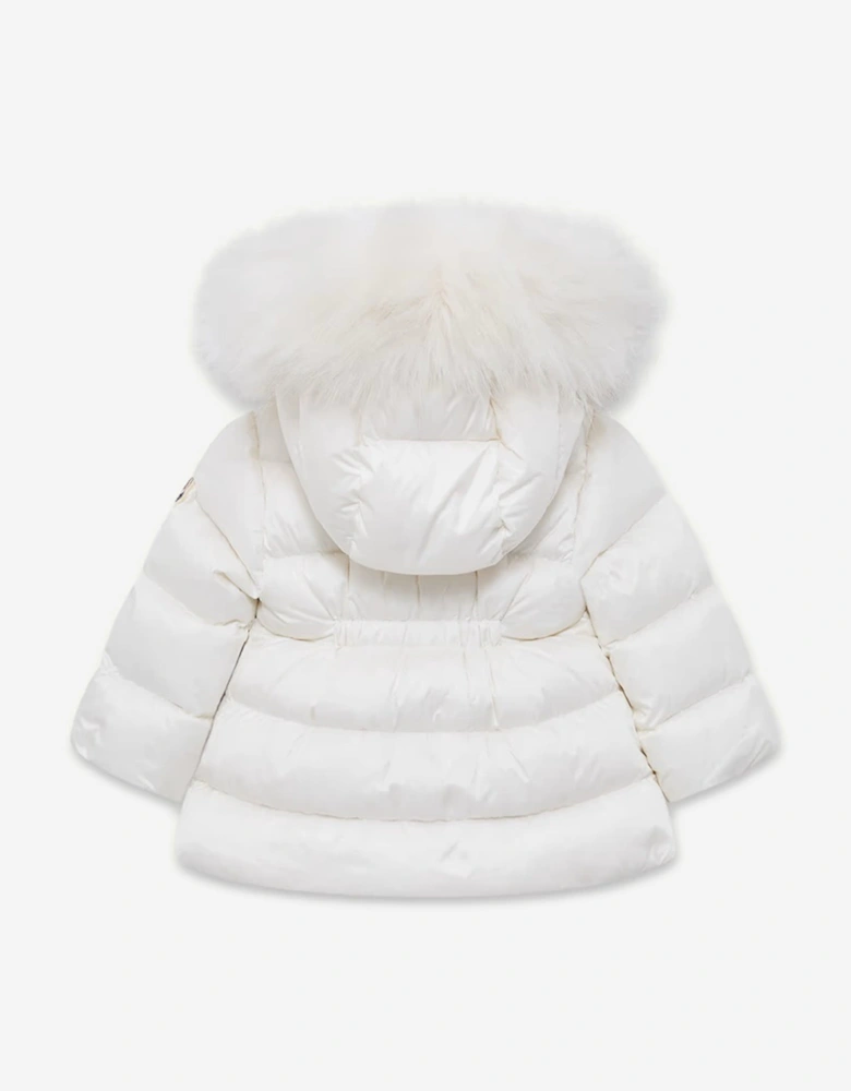 Baby Girls Down Padded Obie Jacket in Ivory