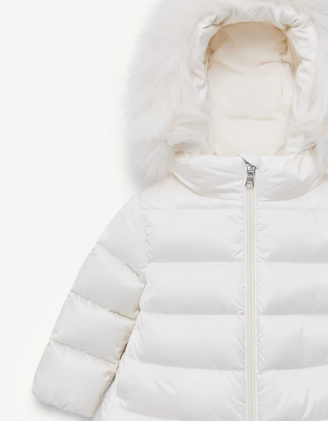 Baby Girls Down Padded Obie Jacket in Ivory