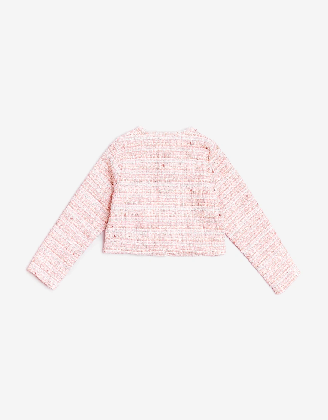BCBGMAXAZRIA Girls Tweed Jacket in Pink