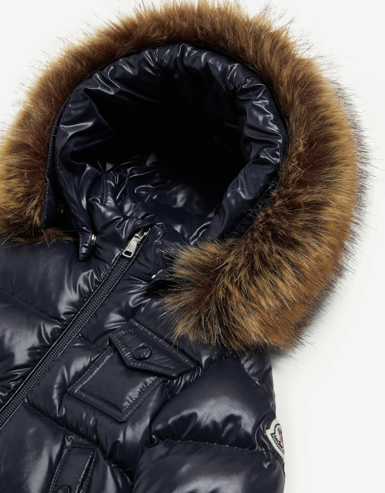 Baby Boys Down Padded K2F Jacket in Navy