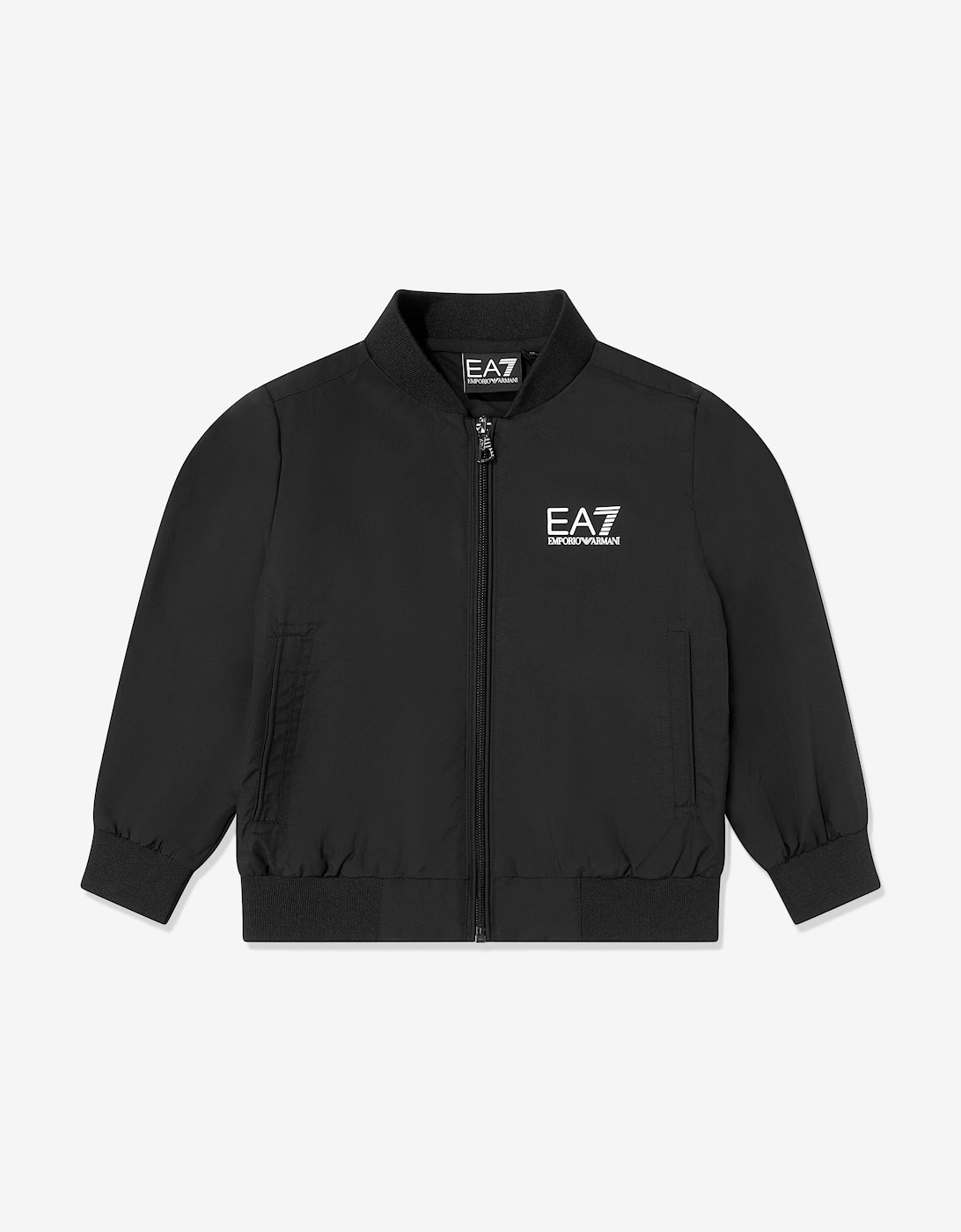 Boys Logo Bomber Jacket in Black, 5 of 4