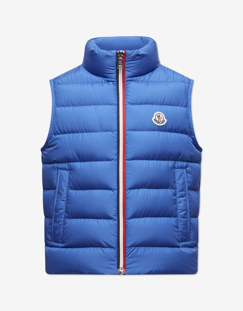 Boys Down Padded Ertavete Gilet in Blue