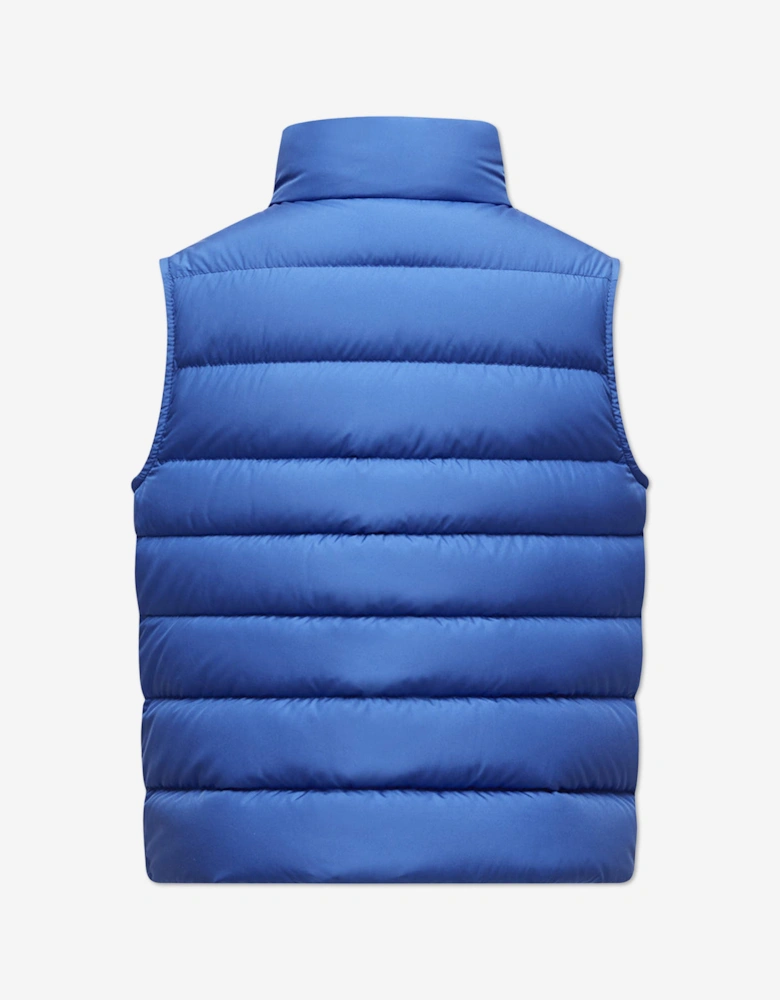 Boys Down Padded Ertavete Gilet in Blue