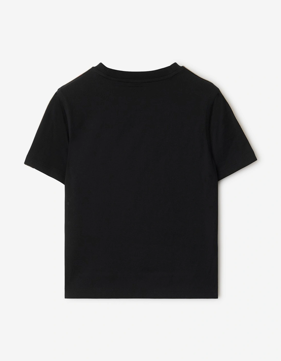 Boys Cedar Check Tape T-Shirt in Black