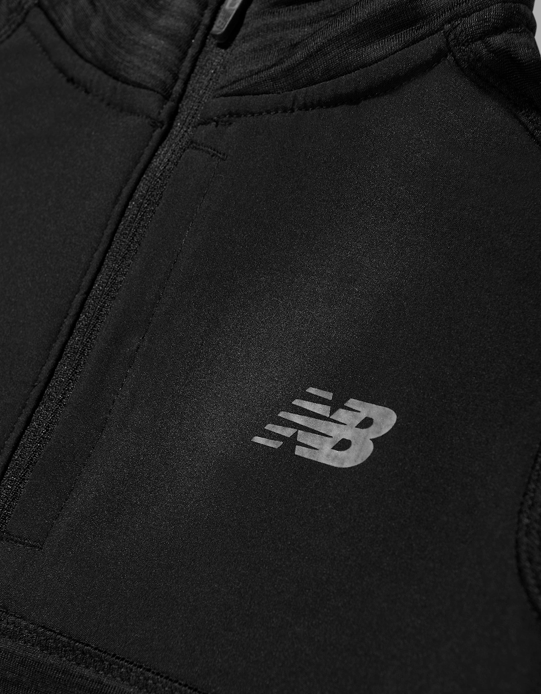 Boys Heat Grid 1/4 Zip Sweatshirt in Black