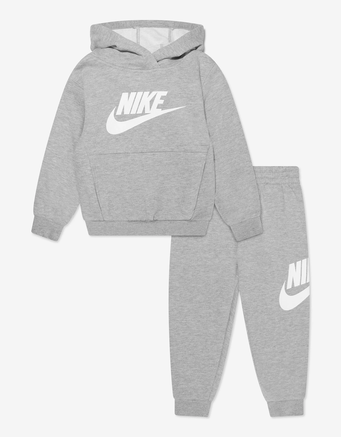 Nike Boys Grey Club Fleece Tracksuit In - Size: 18-24 Months/2 Years Kids