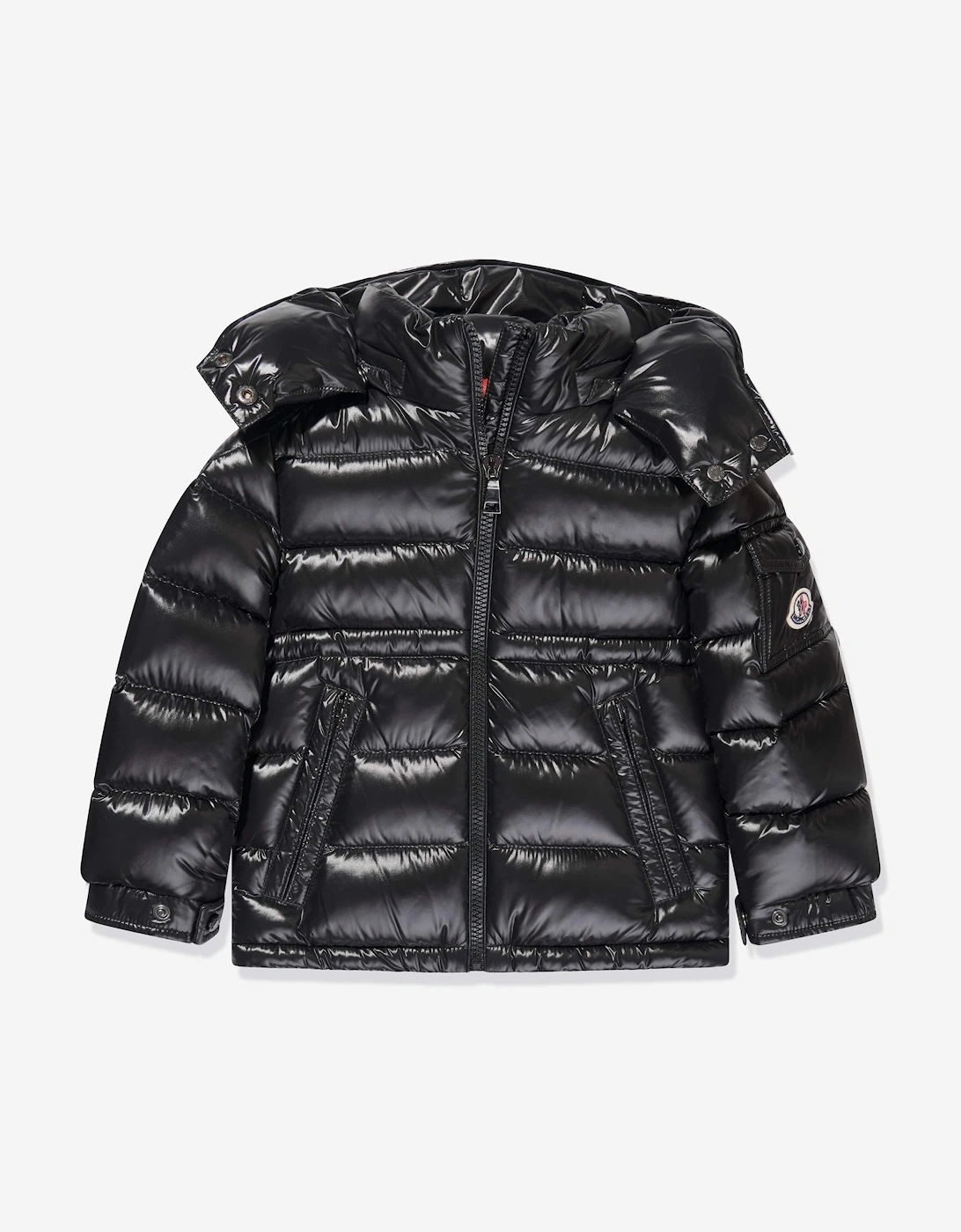 Moncler Girls Black Enfant Down Padded Maire Jacket - Size 6 Years Kids