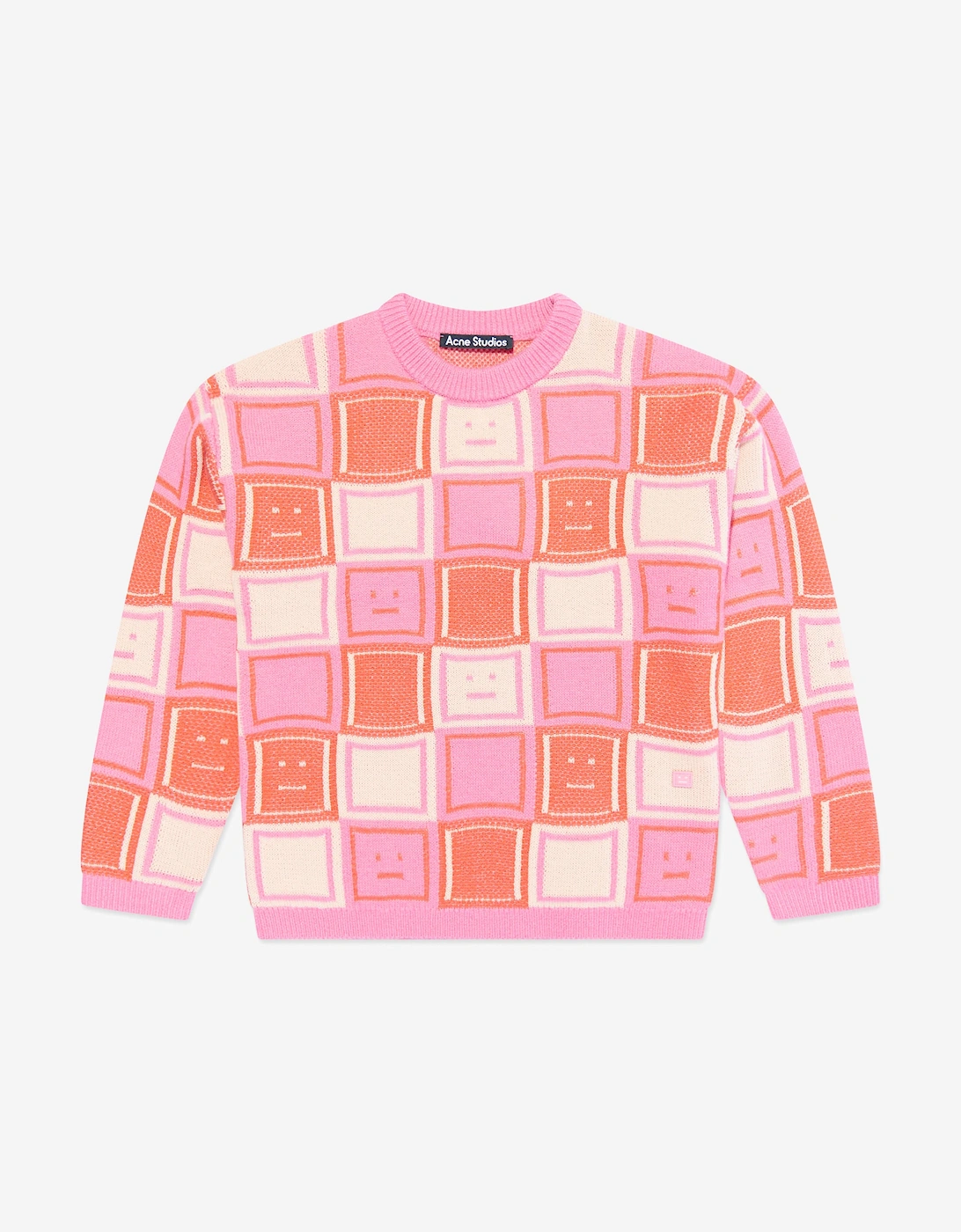 Kids Klock Wool Knitted Jumper in Pink, 5 of 4