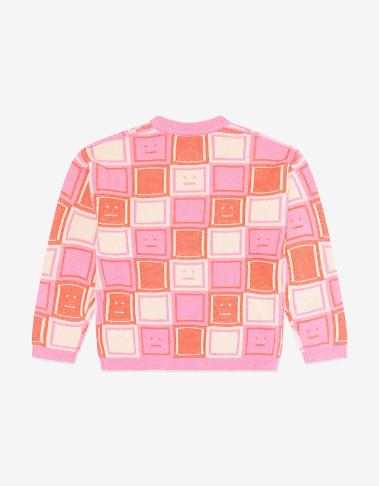Kids Klock Wool Knitted Jumper in Pink