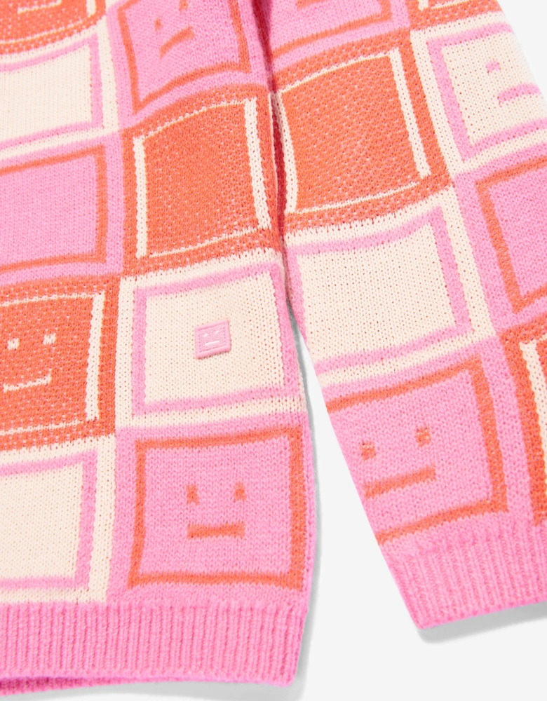 Kids Klock Wool Knitted Jumper in Pink