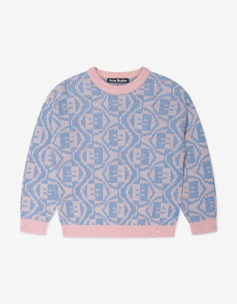 Kids Wool Face Jumper in Multicolour