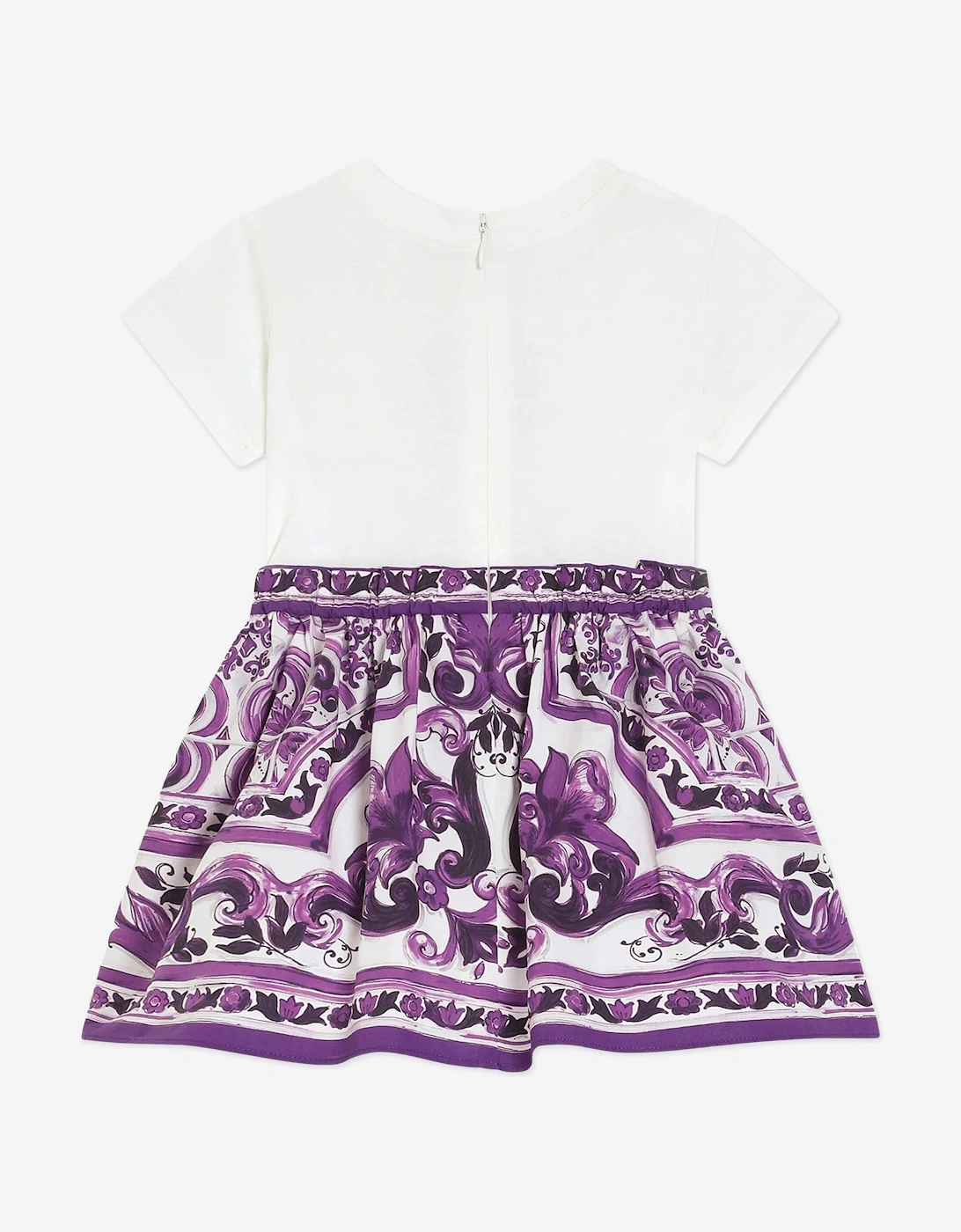 Baby Girls Majolica Print Dress with Knickers in Purple