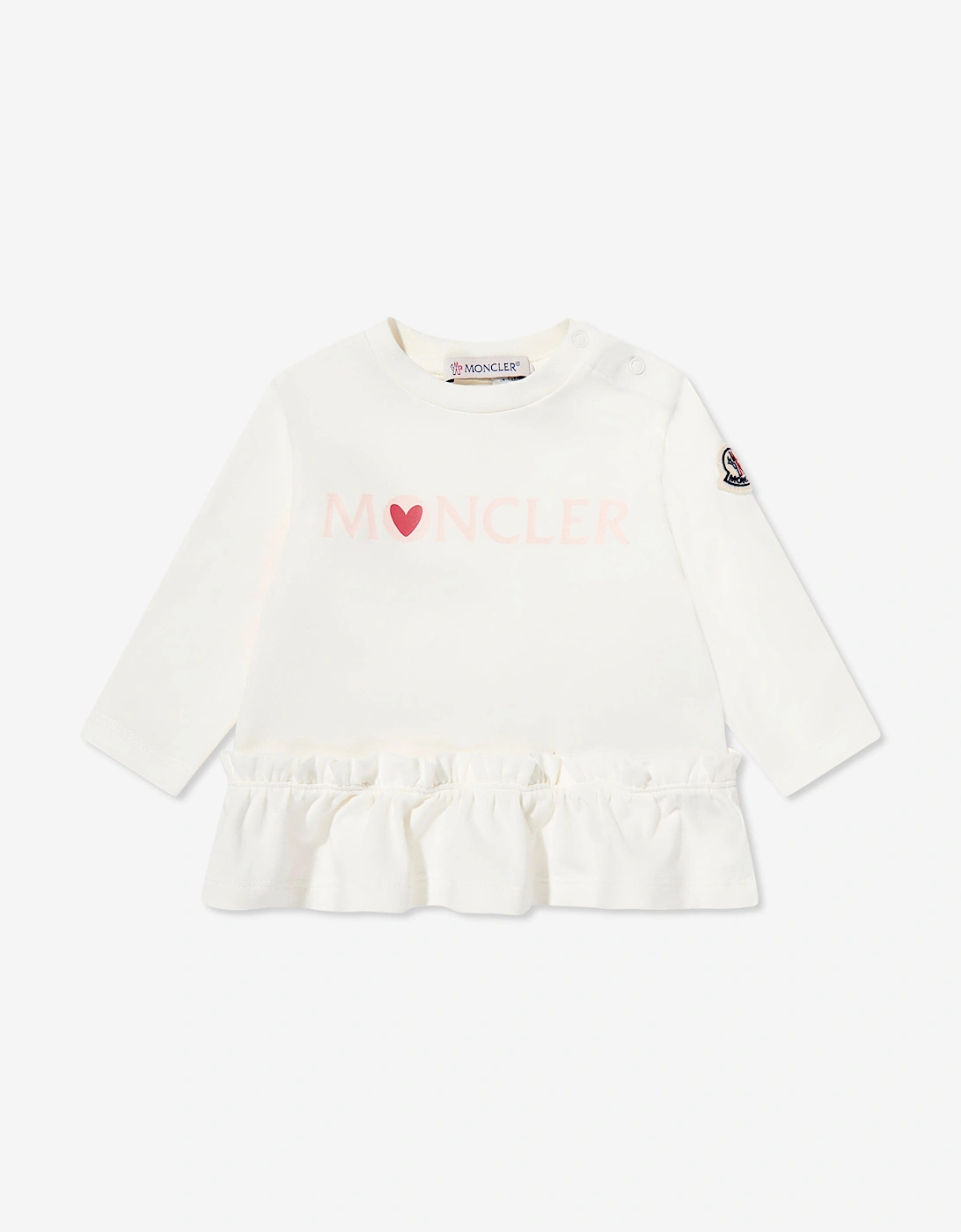 Baby Girls Heart Logo Legging Set in Ivory
