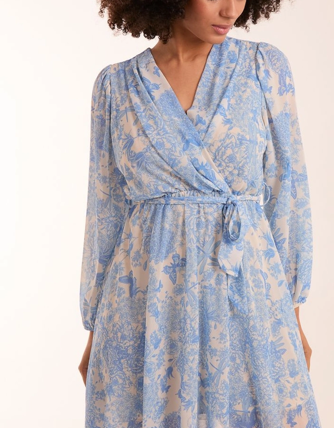 Butterfly Floral Wrap Dress, 2 of 1
