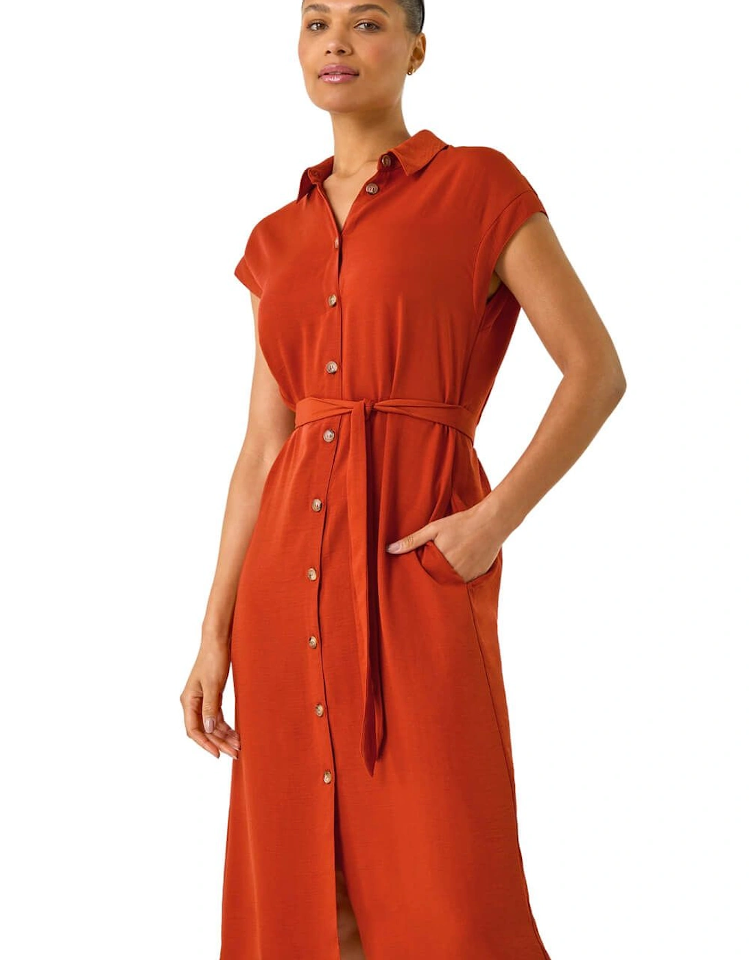 Utility Buttoned Shirt Dress, 2 of 1