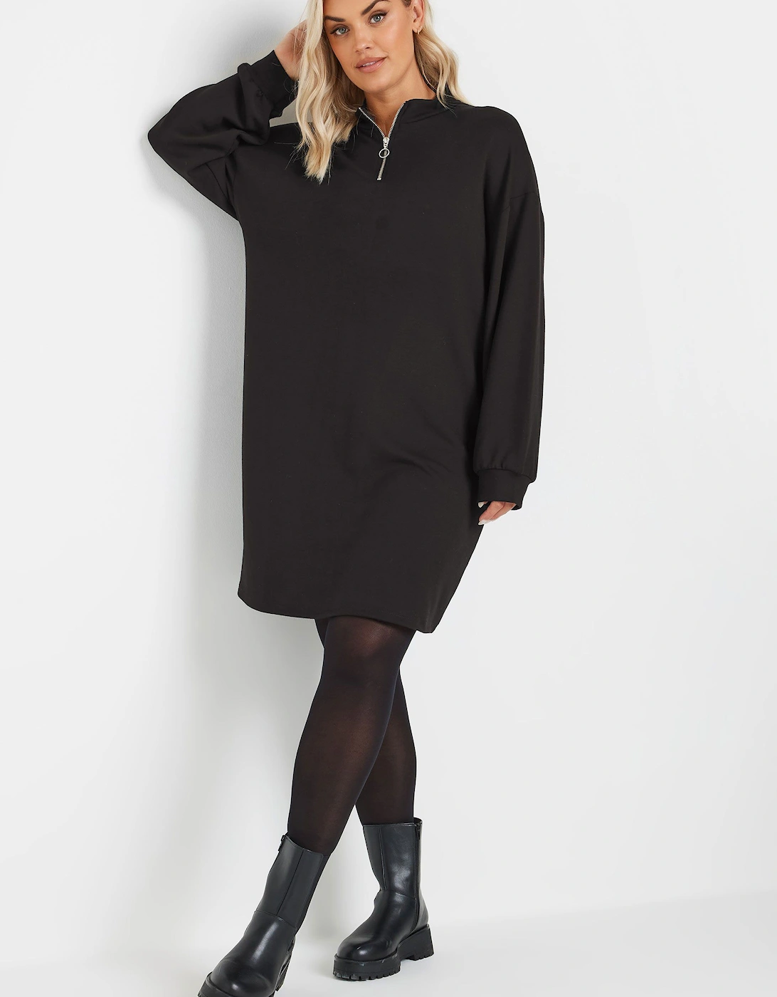 Zip Neck Jumper Dress, 2 of 1