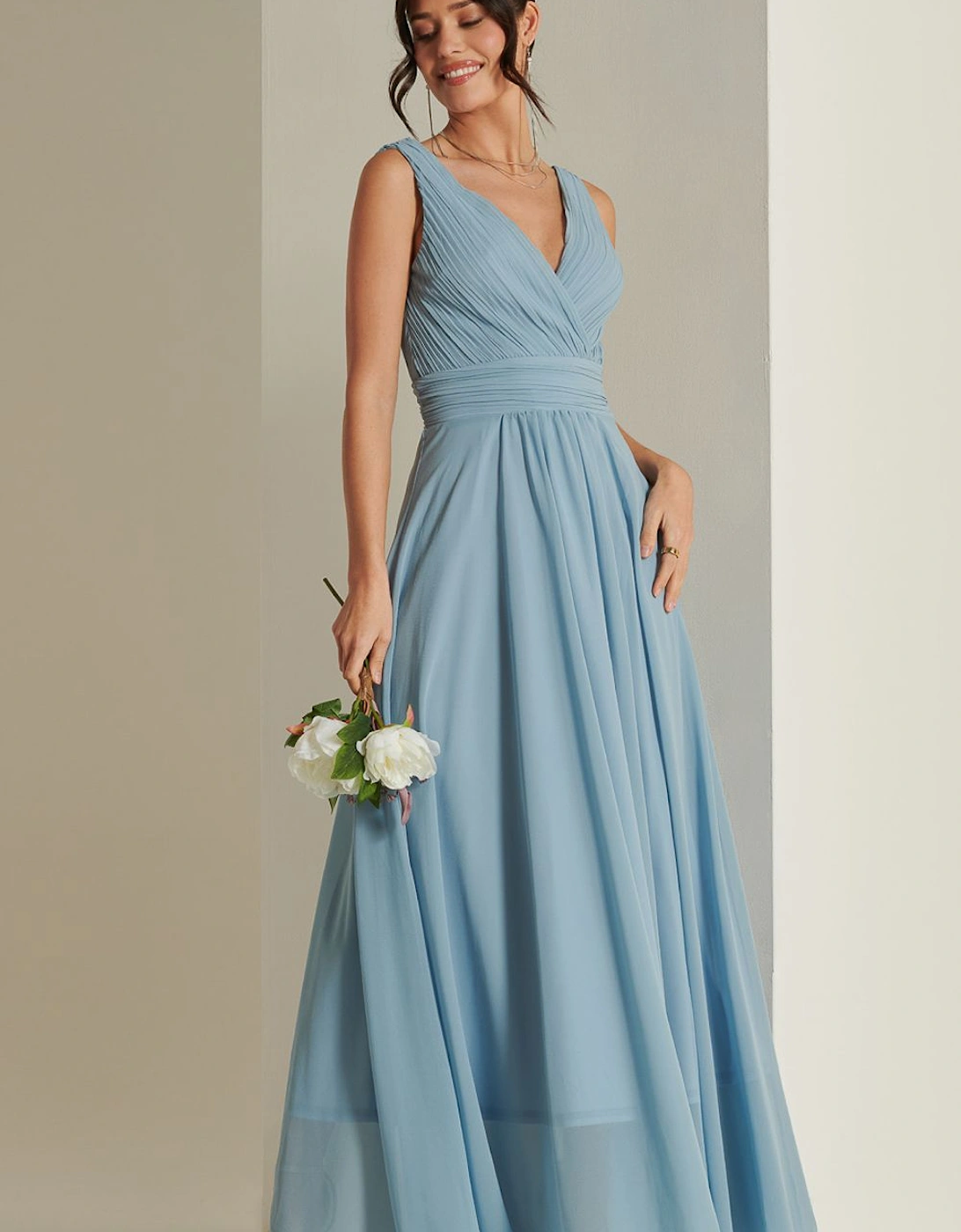 Wrap Bodice Chiffon Maxi Dress, 2 of 1