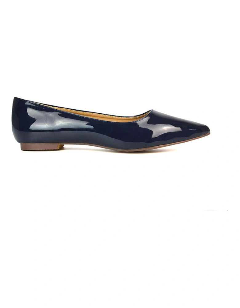 'Cordelia' Slip on Pointed Toe Flat Ballerina Pump Shoes